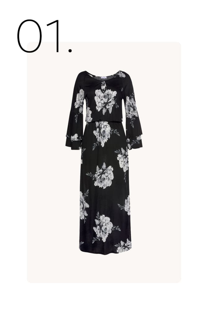 Maxi-jurk met bloemenprint