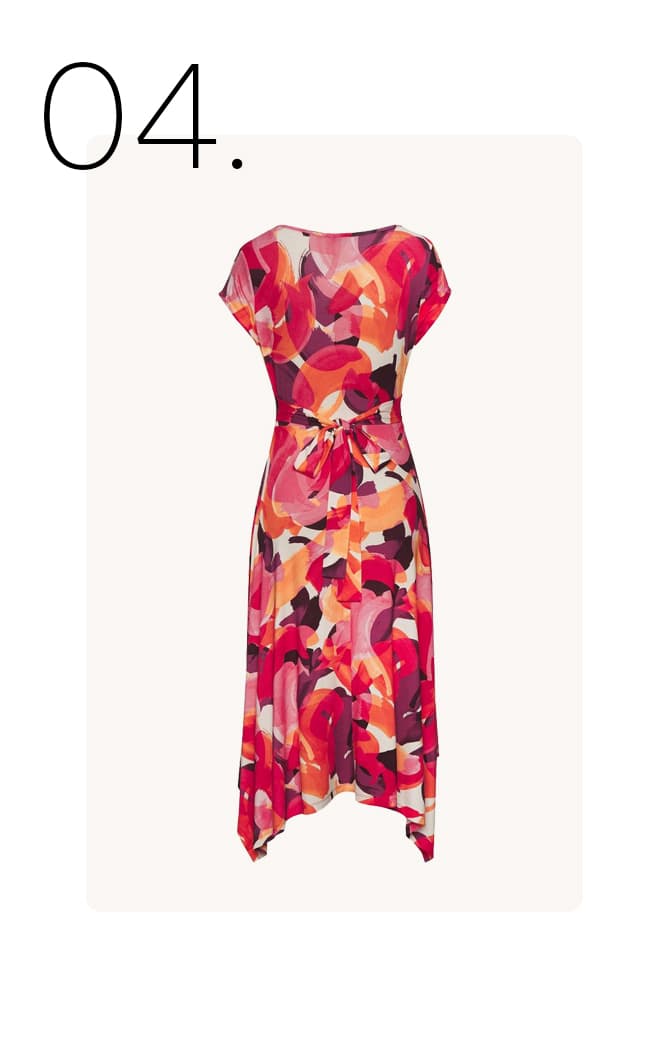 Midi-jurk met alloverprint