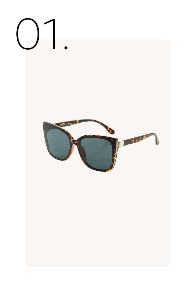 Zonnebril met gouden details