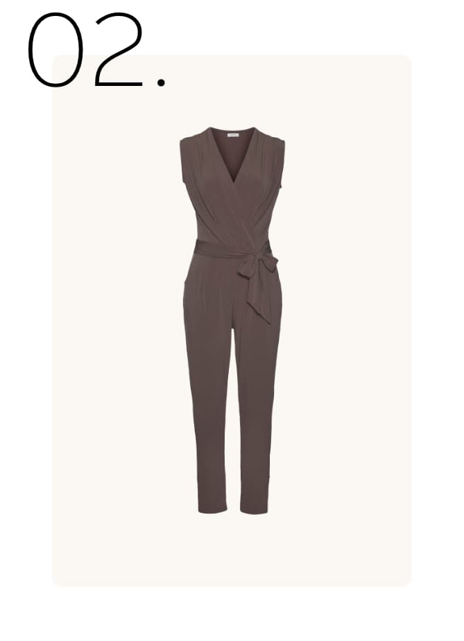 Jumpsuit van kreukvrije stof