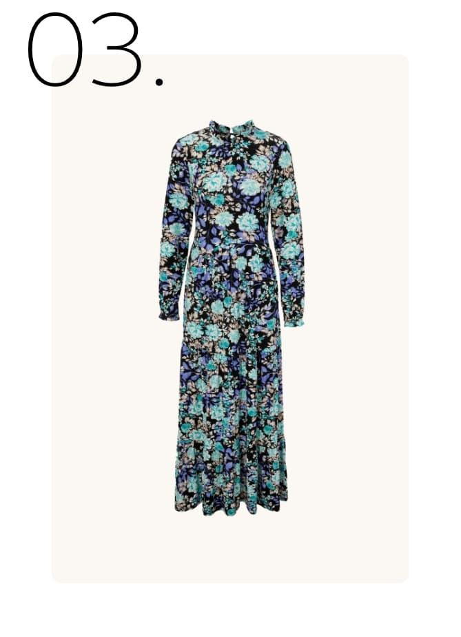Maxi-jurk met rozenprint