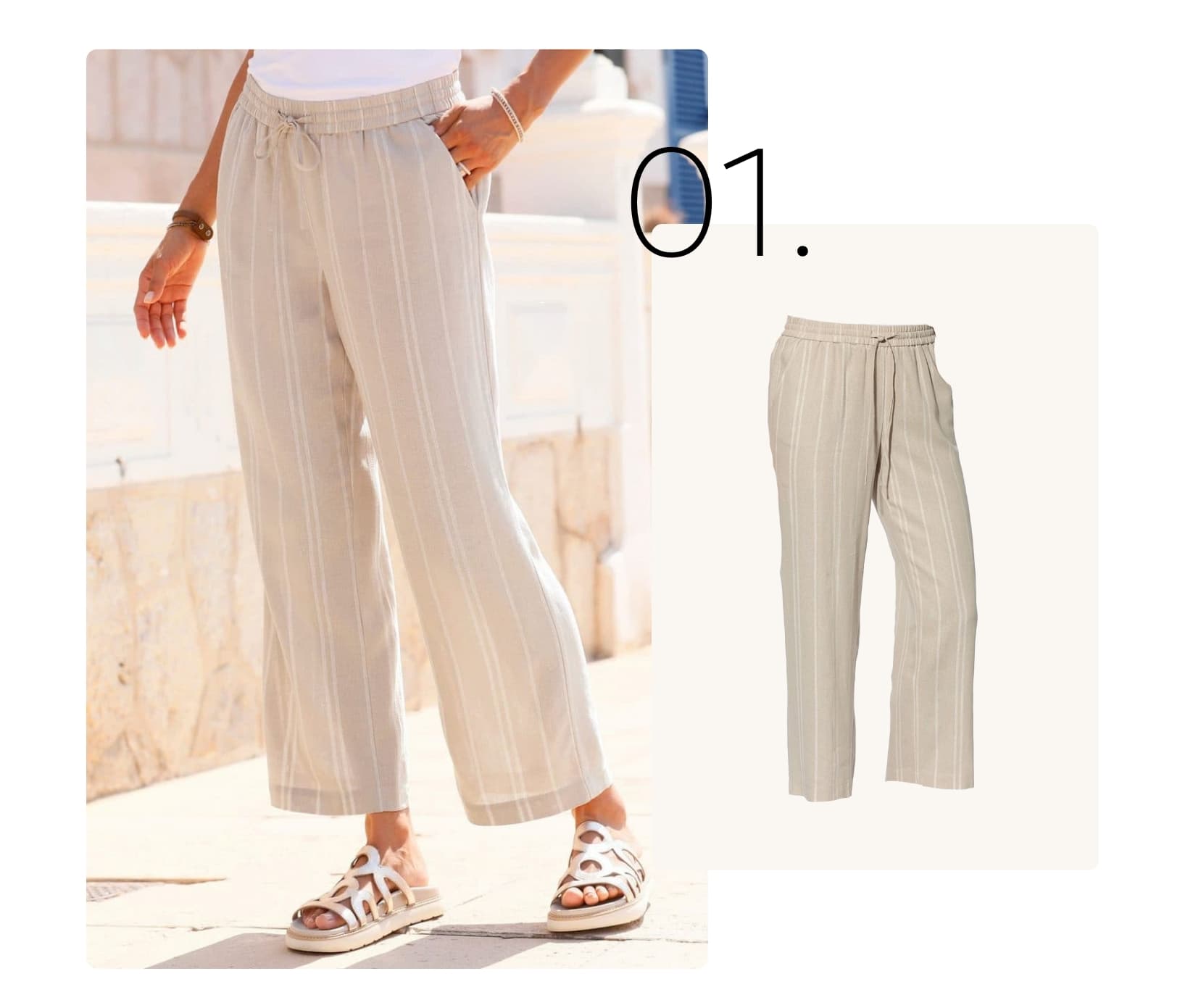 Culotte met sandalen