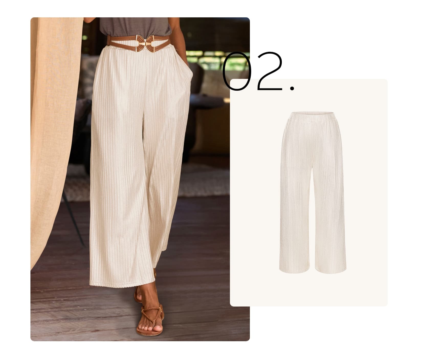 Culotte met sandalen