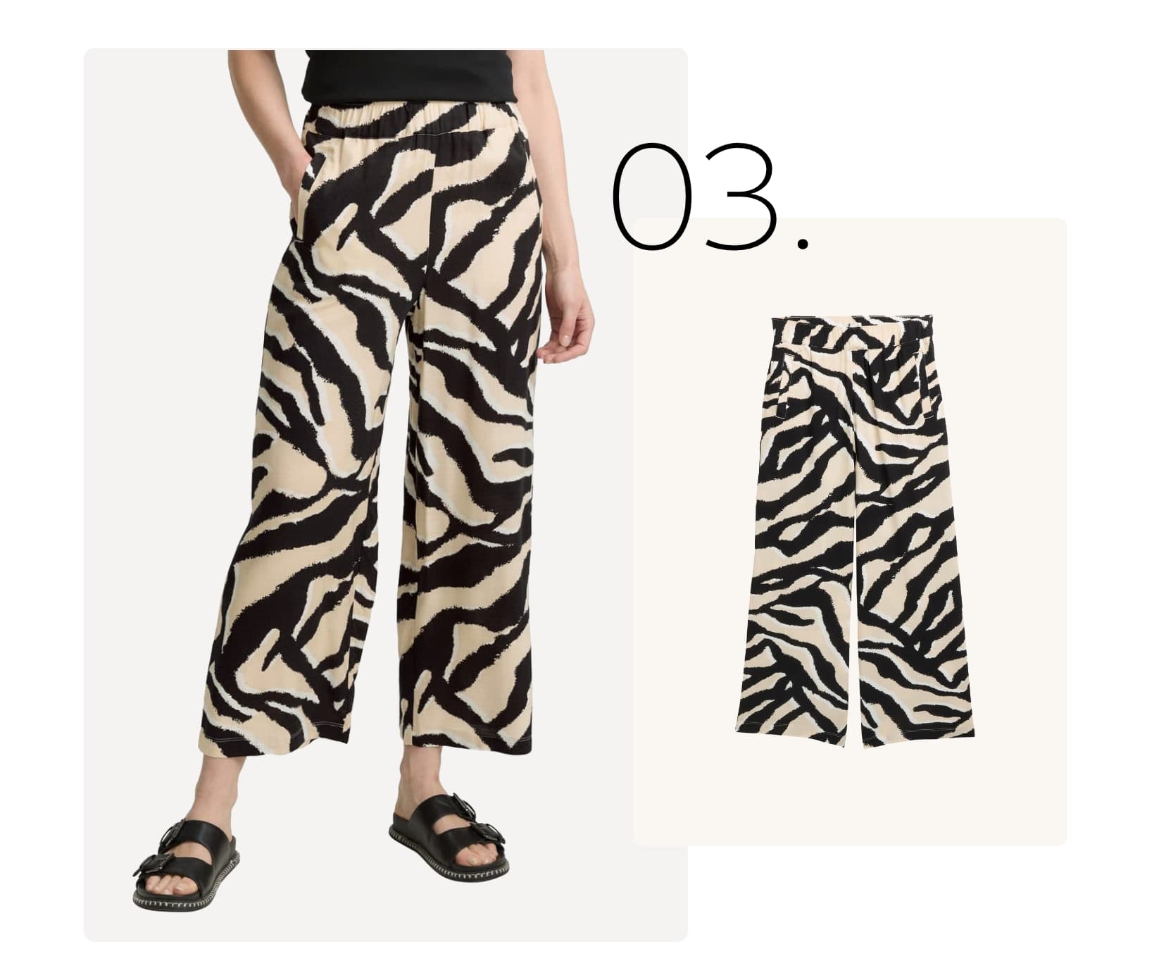 Culotte met sandalen